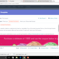 Design an email template for Kiara's