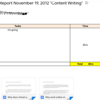 Report -Content Writing