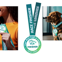 Medal design for a Fun Run Dogs Mockup
