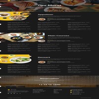 New Work Restaurant Business Website Menu