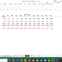 Sample projected cashflow report-excel