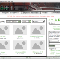 Wireframes for new library intranet site (gallery).