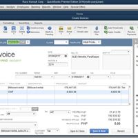 Quickbooks sample for invoice entry