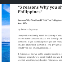 My first blog in my blog website using Wordpress