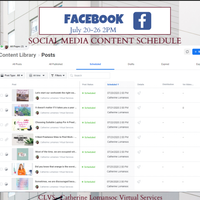 Social Media Content Schedule- FB