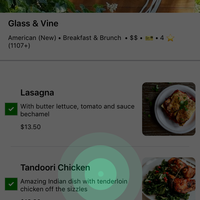 Page loading to order items page