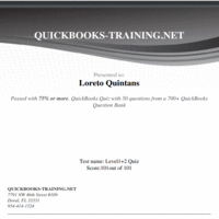 Quickbooks Certificate