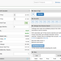 Checking product profit, ROI, BSR using Selleramp