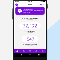 Fitness App steps tracking 
