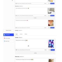 Social media management using buffer
