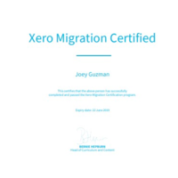 Xero Migration Certificate