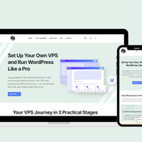 Mockup showcases the landing page for my VPS tutorial page.