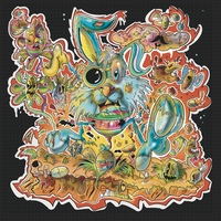 Crazy  cartoon Easter’s Bunny for stickers
