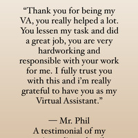 Client's feedback / Testimonial