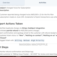I documented a detailed internal email log