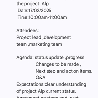 Meeting  schedule 