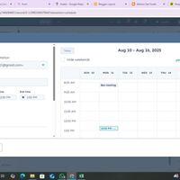 Scheduling a meeting with a client