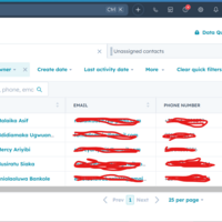 Updated contacts von hubspot