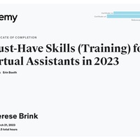 Virtual assistant certificate