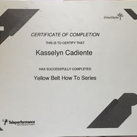Yellow Belt Certificate - How To Series