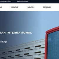 Website for an educational institute.