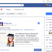 Facebook Business Page I made for Social Media Marketing