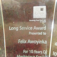 10 Years Service Award in GTBank