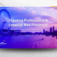 Landing page design for a Creative Agency in Birmingham UK