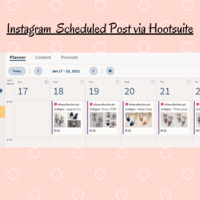 IG Schedule post via Hootsuite
