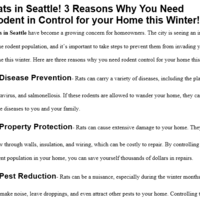 An article on Parker Eco Pest Control 