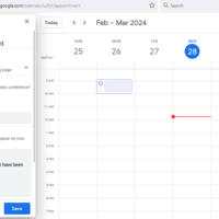 Setting appointment using Google Calendar 4
