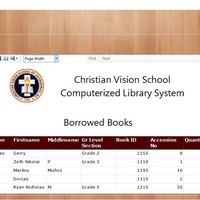 GUI - Christian Vision School Computerized Library System