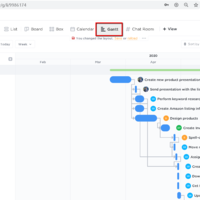 Sample Gantt Chart using ClickUp