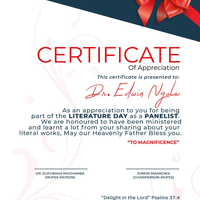 A sample certificate