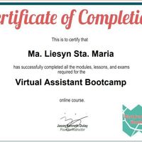 Virtual Assistant Bootcamp Certificate