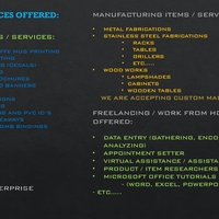 FREELANCE SERVICES OFFERED