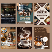 I created face and Instagram content for Hooked Coffee Co