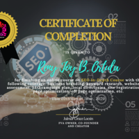 SEO Course Certificate