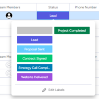 Monday.com Status Setup + Columns