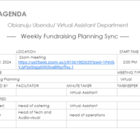 meeting agenda