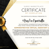 CERTIFICATE OF COMPLETION