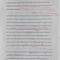 Edits to a client's personal piece