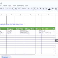 target sheet proposal