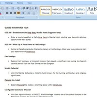 Itinerary Creation for Intramuros Manila Day Tour 