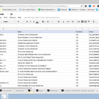 Presiden/Vice Pres./C-Suite level contacts