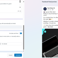 Scheduled a social media post 