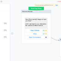 How to create welcome message