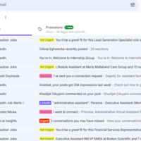 Sample of a well-organized inbox (After)