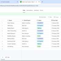 Work Task Tracker system using Airtable