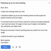 Following up message